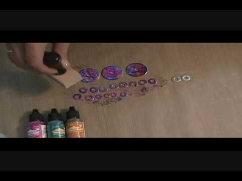 Alcohol Inked Washers.wmv Alcohol Inked Washers.wmv