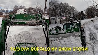 TWO DAY BUFFALO SNOW STORM AND PLOWING WITH THE JOHN DEERE 2038...SUB ZERO TEMPS ON THE WAY!