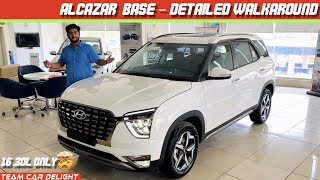 Hyundai Alcazar Base Model - Walkaround Review with On Road Price | Alcazar 2021 Prestige 7 Seater