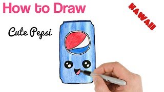 How to Draw Pepsi cute and easy. Kawaii drawing.