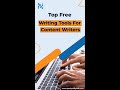 Top free writing tools for content writers