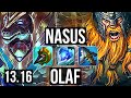 NASUS vs OLAF (TOP) | 2.7M mastery, 500+ games, Dominating | EUW Master | 13.16