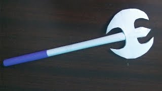 How to Make a Paper Double Headed Battle Axe - Easy Paper weapon tutorial