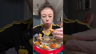 asmr satisfying boiled clam eating relaxing sound, ASMR 만족스러운 삶은 조개 먹는 편안한 소리| SUR MIAN먹방 #3695