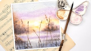 Watercolor landscape painting for beginners