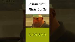 tf2 heavy reaction to the discord memes (Asian man flicks bottle)#shorts
