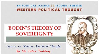 Jean Bodin's theory of Sovereignty || BA Political Science || Western Political Thought