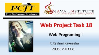 Java institute || Web Programing 1 || eshop Project || Task 18