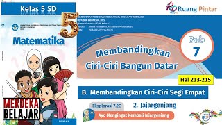 Ciri Ciri Jajargenjang Hal 213-215 Bab 7 MEMBANDINGKAN CIRI-CIRI BANGUN DATAR Kelas 5 KurMer