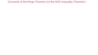 Geometry 5.7 Inequalities in Two Triangles