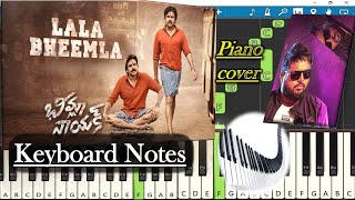 Lala Bheemla Song Keyboard Notes (piano cover) | Pawan Kalyan | Rana Daggubati | ThamanS