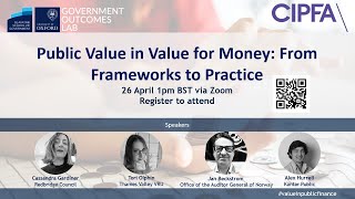 Public Value in Value for Money: From Frameworks to Practice​