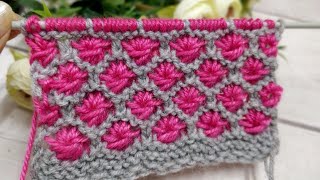 दो रंग की बेहद आसान  बुनाई, Very Easy 2 Colours Knitting Pattern