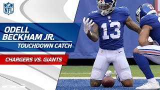 Odell Beckham Jr. Catches TD & Gives the Ball CPR to Celebrate! | Chargers vs. Giants | NFL Wk 5