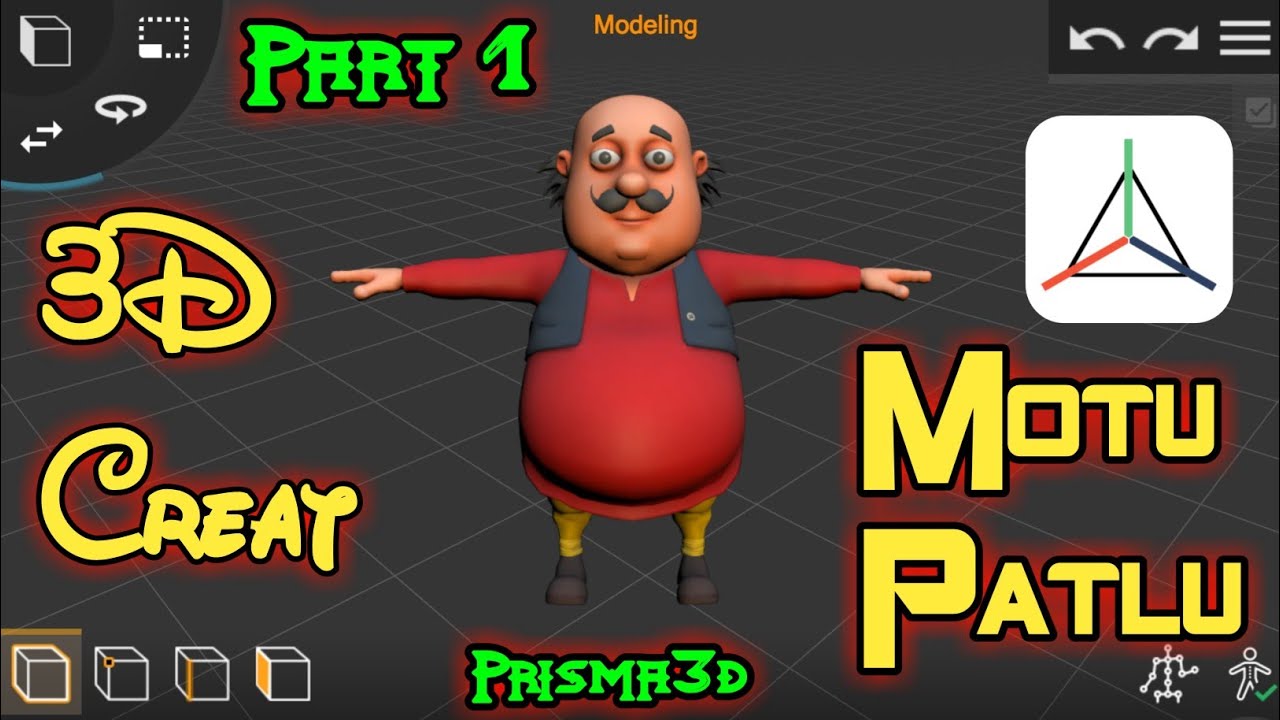 Prisma3d | Motu Patlu 3D Model Animation Cartoon In Mobile Part 1 - YouTube