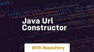 java url constructor