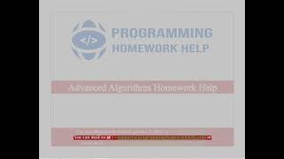 Algorithm Homework Help