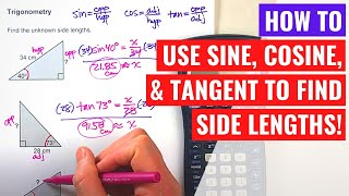 Using Trigonometry to Find Side Lengths