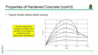 CE 321 Lecture 18:  Properties of Hardened Concrete (2017.10.19)