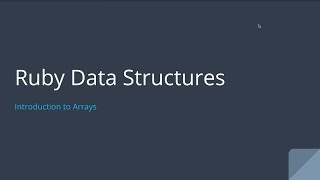 Intro to Arrays