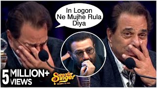 Dharmendra CRYING On The Sets Of Superstar Singer With Sunny Deol, Karan Deol