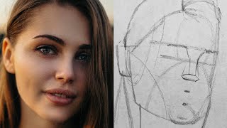 How to start Drawing a Portrait with the Loomis Method | A Beginners Guide