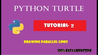 PYTHON TURTLE TUTORIAL | PROGRAM- 2 | DRAWING MULTIPLE LINES