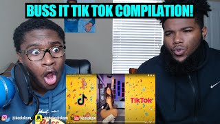 Reacting To The Buss It Challenge Tik Tok Compilation!