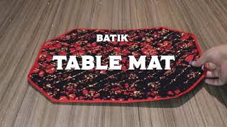 Batik Table Mat - Block Print Malaysian Batik | Jadi Batek