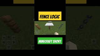 Fence Logic 😂 minecraft #shorts #minecraft