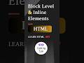 Block level and Inline Elements in HTML | Learn HTML #07 | HTML Tutorials | HTML 5 | HTML Basics