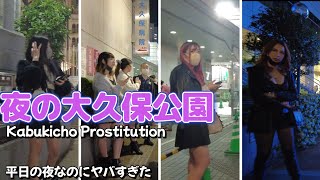 【夜の大久保公園】リアルなパパ活現場！立ち〇ぼ！TOKYO Kabukicho Prostitution【4K】