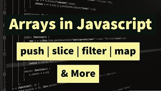 Arrays in JavaScript | Arrays from Basic to Advanced | Javascript interview questions|Data Structure