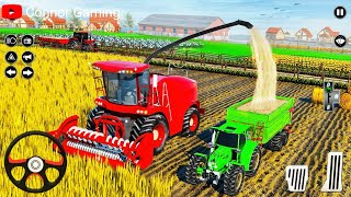 Real Farming Tractor Simulator 2022 |  Wheat Harvester Tractor Driving | Gameplay