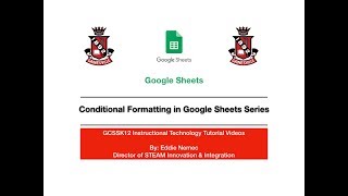 Google Sheets 4 Conditional Formatting