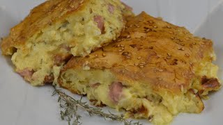 A Delicious Ham And Cheese Souffle Phyllo Pie