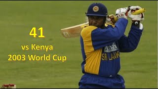 🇱🇰 CLASSIC Aravinda de Silva's fighting 41 vs Kenya 4,4,6,4,4 #WorldCup2003 #highlights