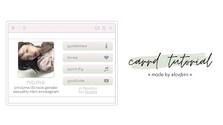 interactive but minimalist carrd tutorial — © hyunico