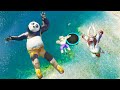 GTA5 Kung Fu panda, Kai, Tai lung, Tigress Trampoline Jumps & Funny fails ep.13 ( Euphoria Physics )