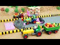 Diy tractor making road with fully loaded truck science project,Construction Vehicles, Road Rollers