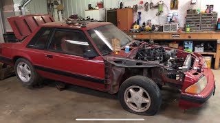 Cheapest way to put an LS in a Fox body. Factory K member*