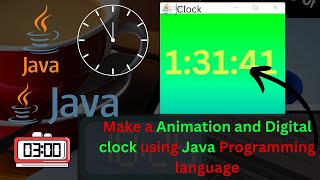 How to make digital clock using java with animation ll Java simple college project ll