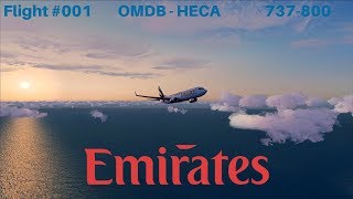 FSX || 737-800 || OMDB-HECA || Flight #001