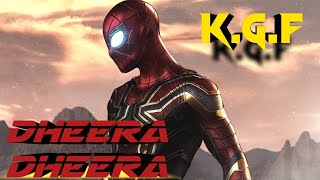 spiderman | 4K | dheera dheera | KGF | spiderverse | #spiderverse #spiderman #kgf #nowayhome
