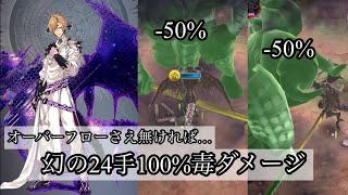 【タガタメ】ポートレイド 幻の24手100%毒ダメージ