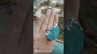 海藍寶手工銀戒純銀戒指 ~「海水正藍」~Aquamarine Silver Ring /寶藏石光 Light of Treasure Stone/狂愛自性之光/靈魂藥局藥師 Soul Pharmacy