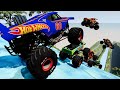 Epic High Speed Monster Truck Jump And Crashes #96 | BeamNG Drive | BeamNG ASna