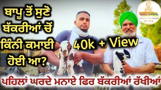 ਪਹਿਲਾਂ ਘਰ ਵਾਲੀ ਮਨਾਈ,ਫਿਰ ਰੱਖੀਆਂ ਬੱਕਰੀਆਂ।STORY OF SUCCESSFULL GOAT FARMER। ਸੁਣੋ ਕਿੰਨੀ ਕਮਾਈ ਬੱਕਰੀਆਂ ਚ|