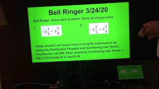 Fraction Review Bell Ringer