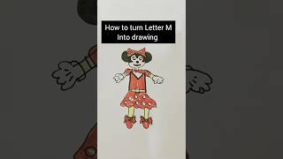 easy drawing Minnie Mouse  #shorts #youtubeshorts #howtodraw #minniemouse #drawing